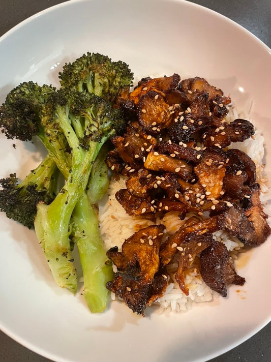 Teriyaki Lion's Mane Mushrooms